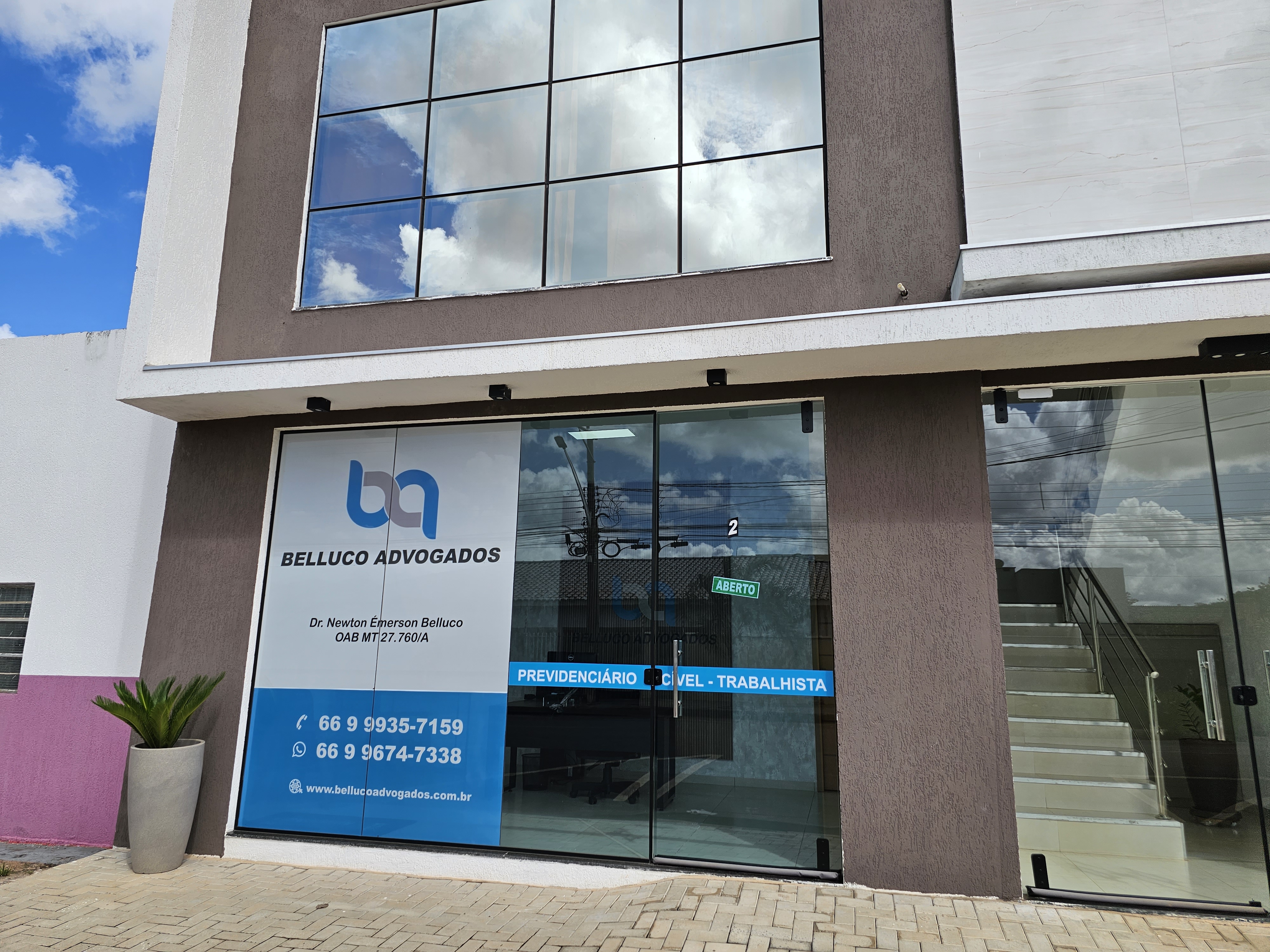 Fachada do escritório Belluco Advogados